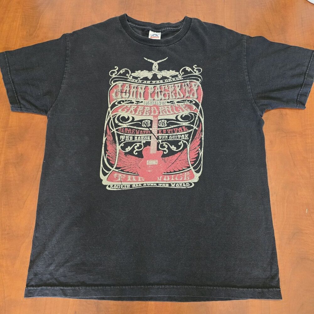 John Fogerty 2006 Rockin All Over The World Tour Double Sided Crew Neck Tee L